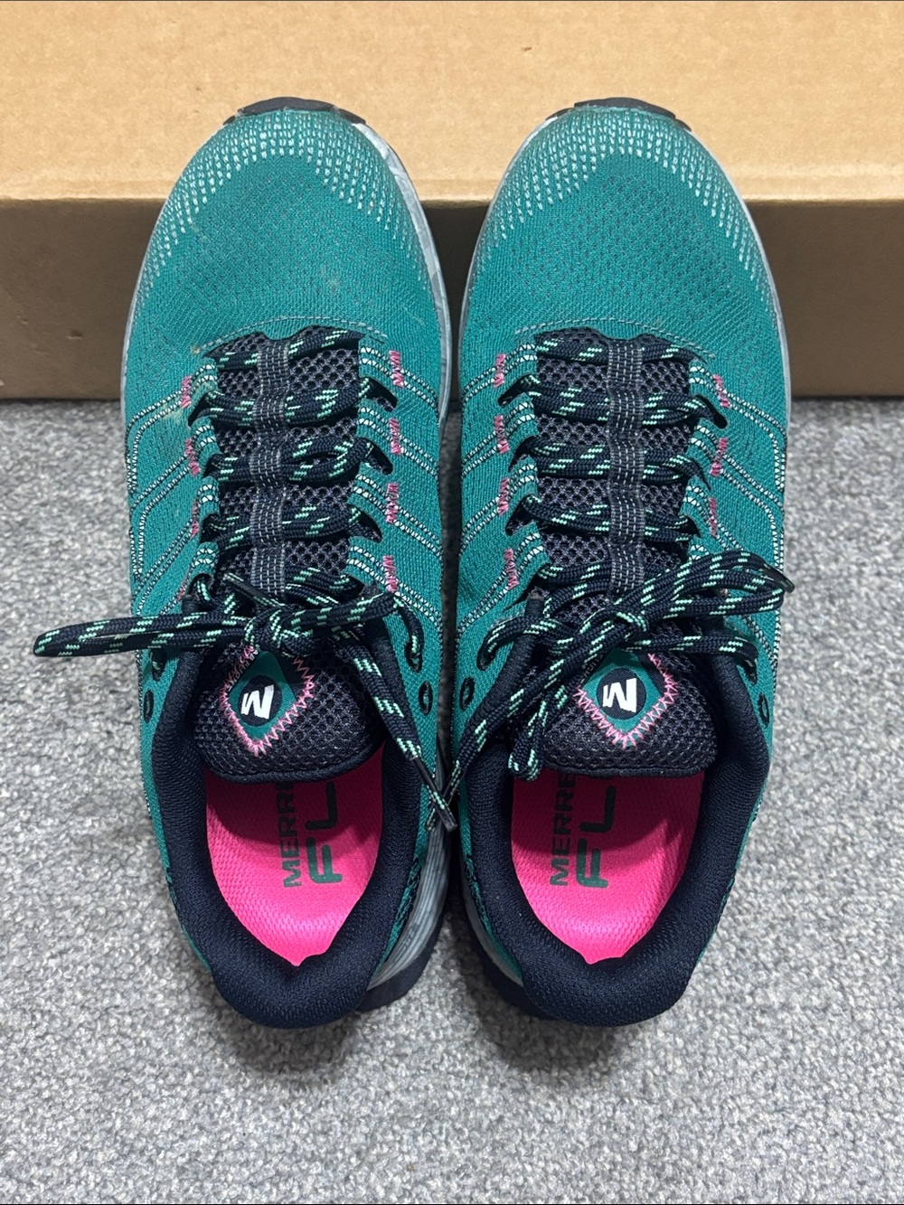 Women's Merrell Moab Flight Teal Athletic Trail Sneakers